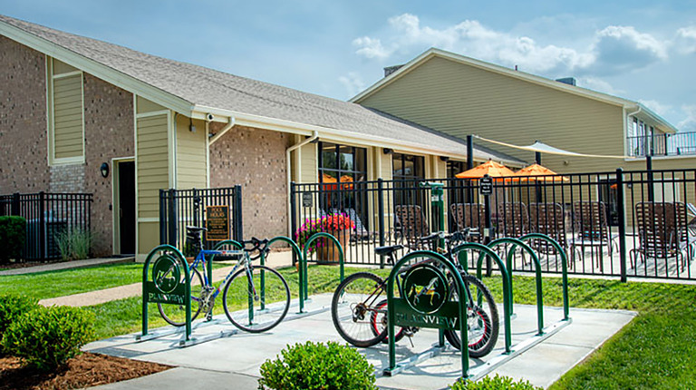 Bike Racks and Repair Station