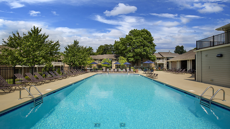 Sparkling Swimming Pool and Sundeck