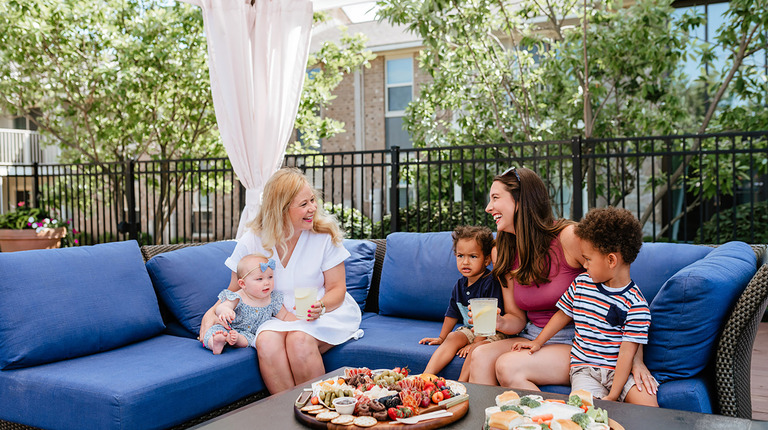 Outdoor lounge area