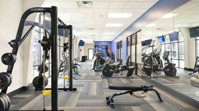 Fitness Center with Strength and Cardio Equipment