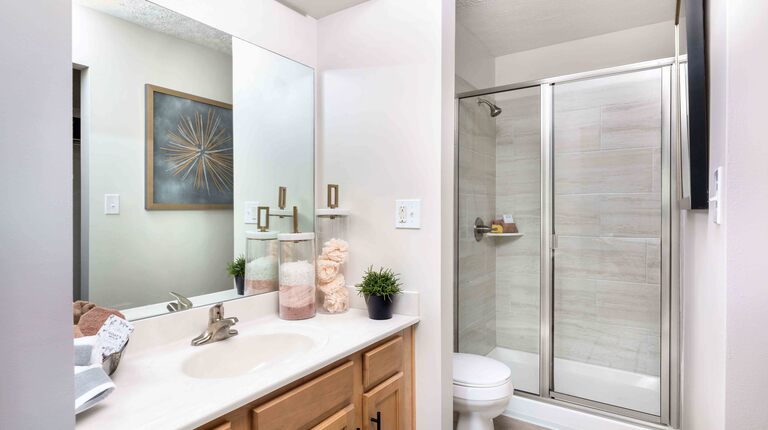 Spacious Primary Bathroom with Large Vanity